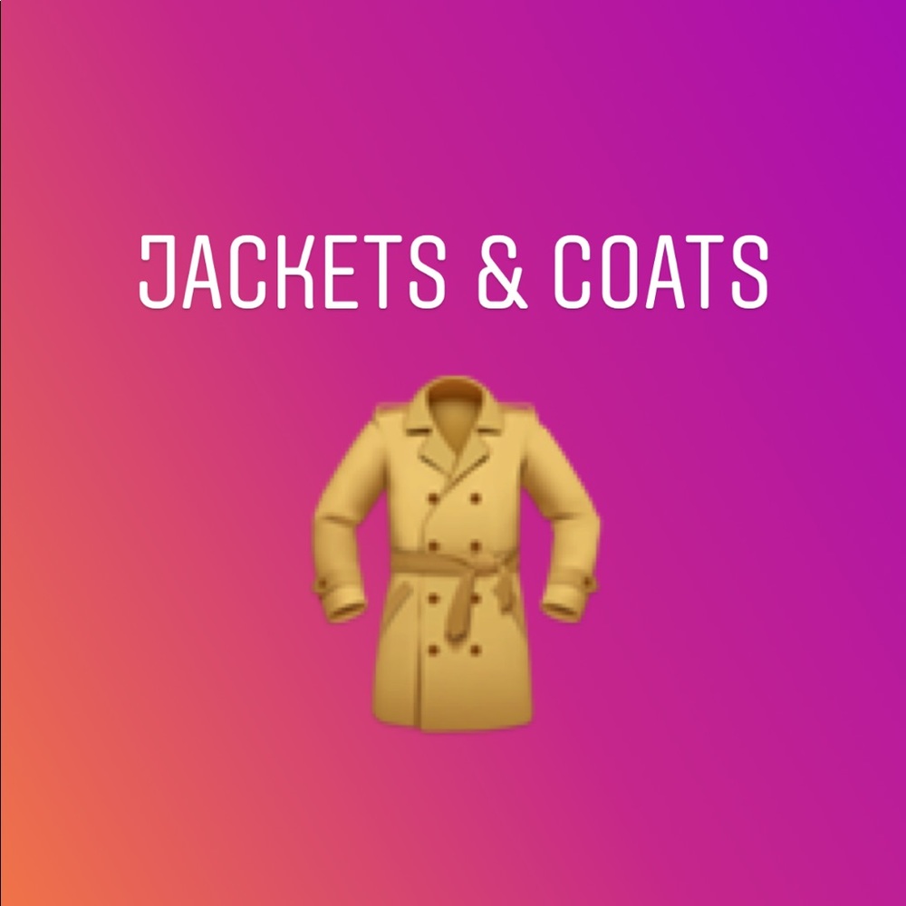 Jackets and coats... warm weather accessories